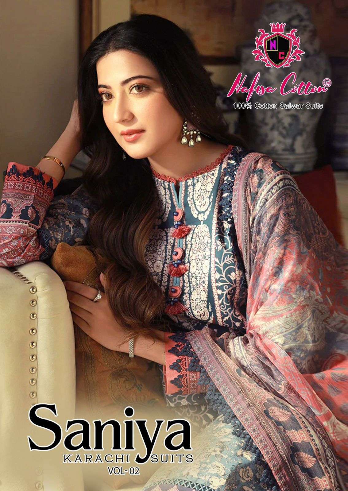 SANIYA KARACHI SUITS VOL 02 NAFISA COTTON